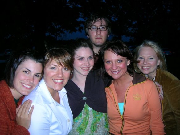 L to R: Rachel Whittle, Kourtney Heying, Me, Adam Mortiz, Sarah Rush and Charity Mulhern at Mobile Outback spring 2006. These girls taught me how to dress.  :)