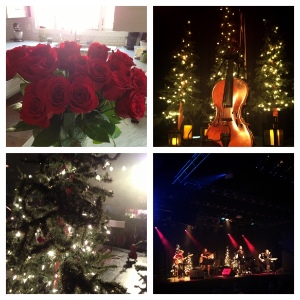 Cinci show - Roses, my pretty violin, festive Christmas trees, and the band rocking out on stage